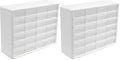 Akro-Mils 24-Drawer Plastic Drawer Storage Cabinet for Garage Organization, Bead Organizer, Building Bricks Storage, Teacher Toolbox, Makeup Organizer, 20-Inch W x 6-Inch D x 16-Inch H, 10124 White