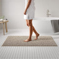 MAYSHINE Round Area Rug Set for Bathroom | Soft Plush Chenille Bath Mat, Water Absorbent Non-Slip Bathroom Rug | Washable Shag Carpet for Shower, Bedroom, or Home Décor | 36"x36" (Round) | Beige