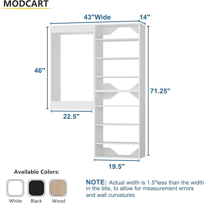 Modular Closet System, Wood Tower Storage