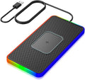 Wireless Charging Pad For Car, 15W Non-Slip Fast Charging With LED Light Silicone Pad Phone Charger, Compatible With Multiple Smartphones(100CM USB)