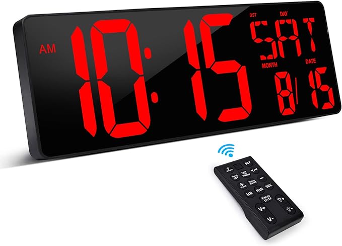 XREXS Large Digital Wall Clock