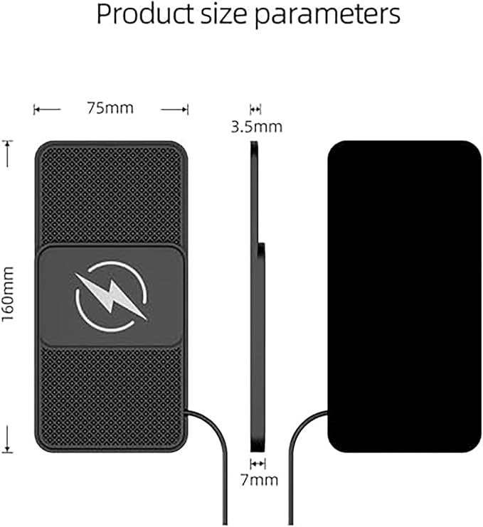 Wireless Car Charger Pad for Nissan Rogue,20W Fast Wireless Phone Charger Cell Phone Cordless Charging mat,Non-Slip Phone Charging,30cm Cable Type-C