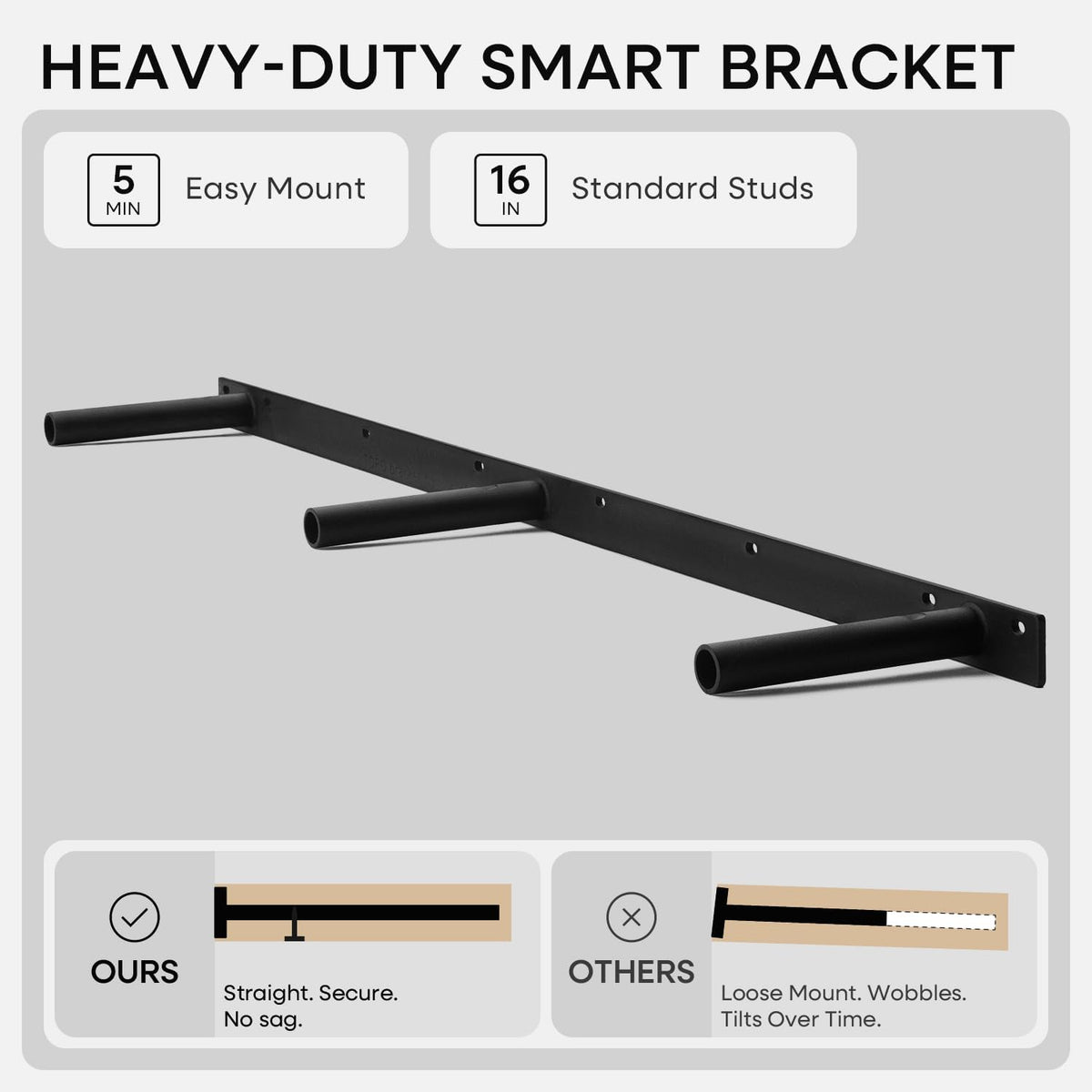 Homeforia 48 inch Oak Floating Shelf, High End Solid Real Wood 48inch Floating Shelves for Wall Mounted, Honey Oak Wooden 48in Large Floating Shelves, Heavy Duty Bracket, 48 X 6.5 X 1.75 in, Set of 2