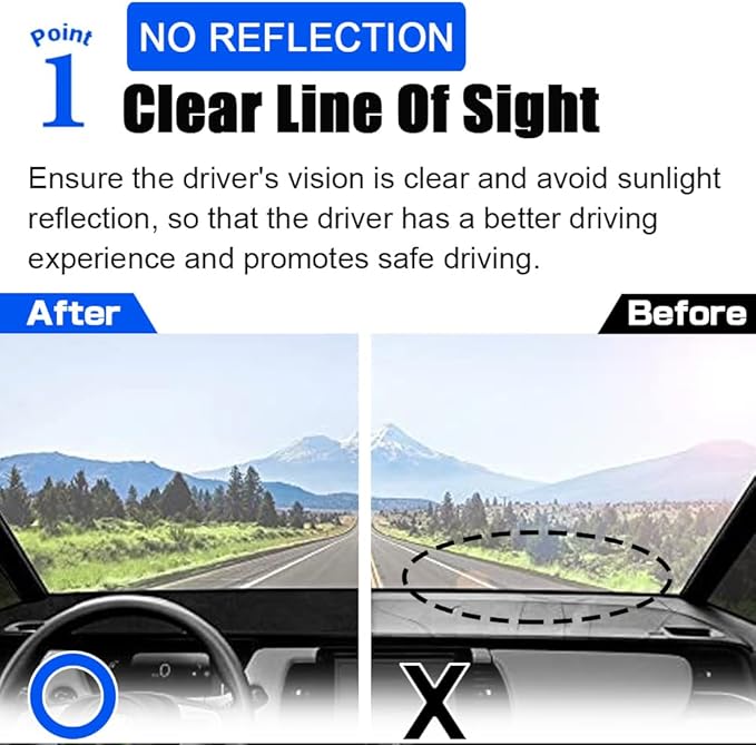XITER Polyester Dashboard Cover Mat Carpet Dash Nonslip Sun Shade Mat Compatible For Honda Ridgeline 2017 2018 2019 2020 2021 2022 2023 2024 2025.