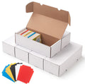 6 Pack Trading Card Storage Box,Cardboard Sports Game Card Storage Collector Boxes with 10 PCS Dividers,Card Organizer for Baseball Football Basketball Cards,Hold 3,600 Standard Trading Cards