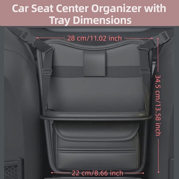 Backseat Car Organizer,Ackrest Storage Bag for car, Car Seat Center Storage Bag/Hanging Bag
