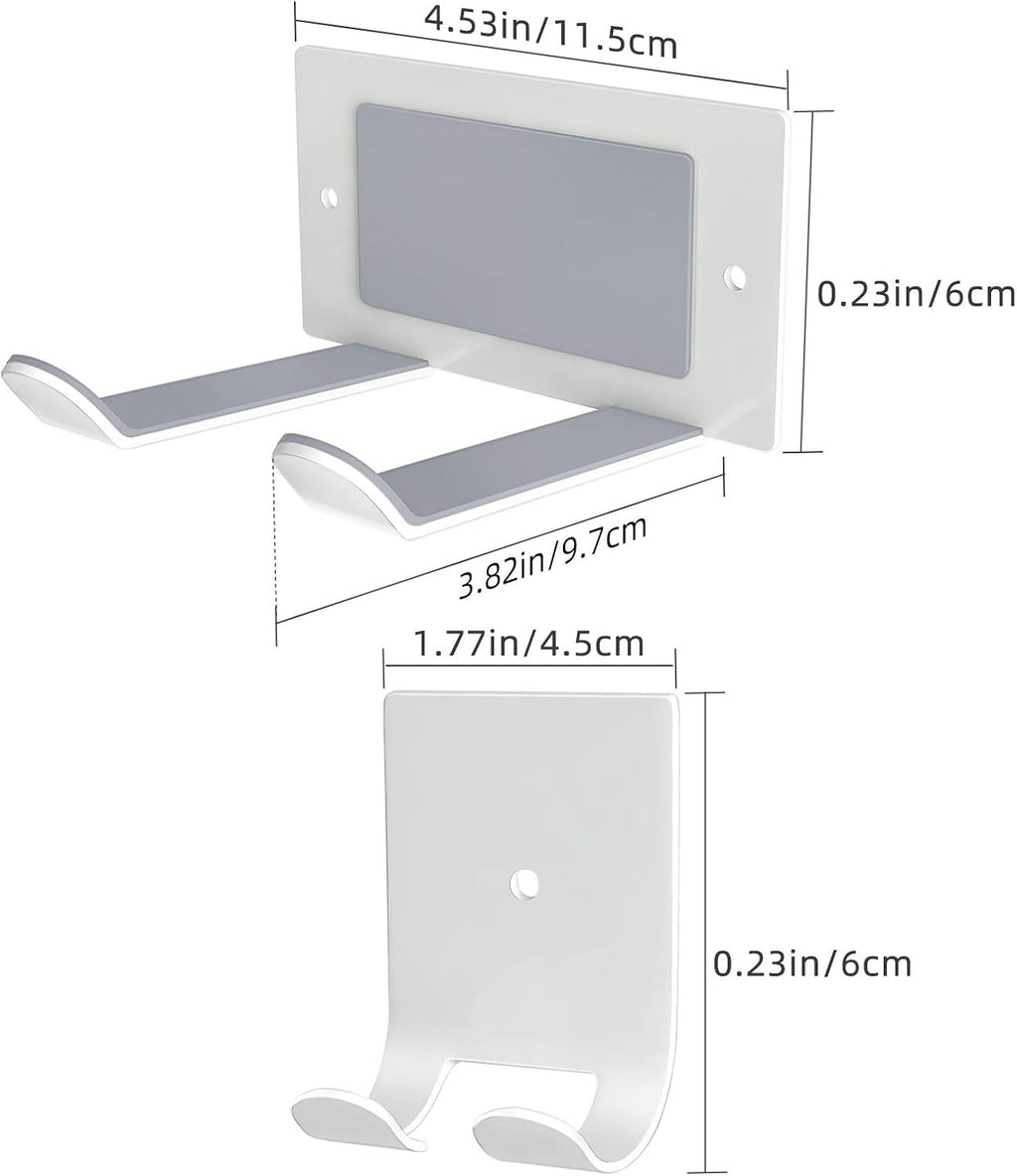 FLE Hair Dryer Holder Wall Mounted Self Adhesive,Hair Blow Dryer Rack Organizer Compatible with Most Hair Dryers,White