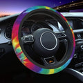 Colorful Tie Dye Universal 15 Inch Steering Wheel Covers Non Slip Neoprene Car Wrap Cover for Adults