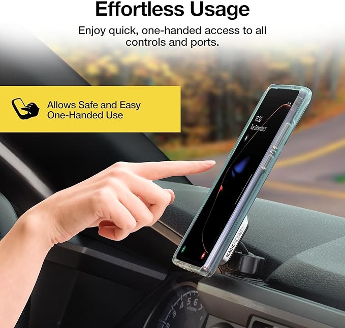 Scosche MPDB MagicMount Pro Magnetic Cell Phone Car Mount with Strong Magnets & 360° Adjustable Head, Adhesive Dashboard Cell Phone Holder Compatible with iPhone, Samsung, Android, Non-MagSafe Devices