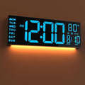 JALL 16" Large Digital Wall Mount Clock, Count Down Timer, Big LED, Temperature