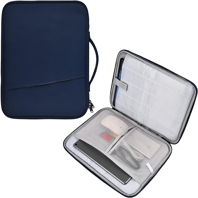 12.9 Inch Tablet Carrying Bag for Samsung Galaxy Tab S9+ Plus/S8+/S7+ Plus/S7 FE 12.4" & 13 inch iPad Pro M5 M4, iPad Air M3 M2 2025 2024, Surface Pro 11 Snapdragon,10,9,8,X,7+,7,6,5 Sleeve Case-Blue