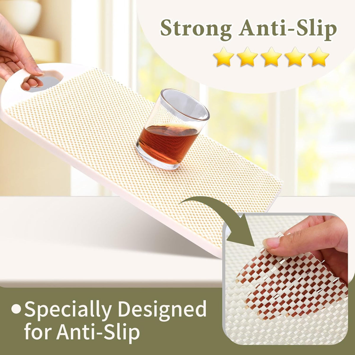 Shelf Drawer Liners for Kitchen Cabinets Non Adhesive Drawer Liner Thickened Refrigerator Liner White Quatrefoil Strong Non-Slip Paper for Tool Box, 23.6 x 236 Inches
