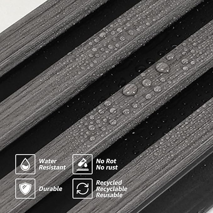 Art3d 8-Pack WPC Wood Slat Wall Panel