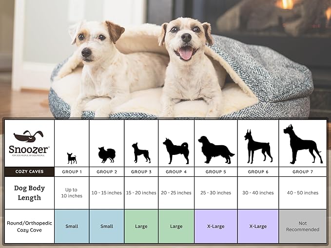 Snoozer Luxury Orthopedic Cozy Cave Pet Bed, Showdog Collection, Extra Large – Merlin Pewter