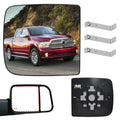 TOP-MAX Ram Passenger Upper Side Mirror Glass Compatible with 2010-2020 Ram 1500 2500 3500, Right Heated Mirror with Holder Repl