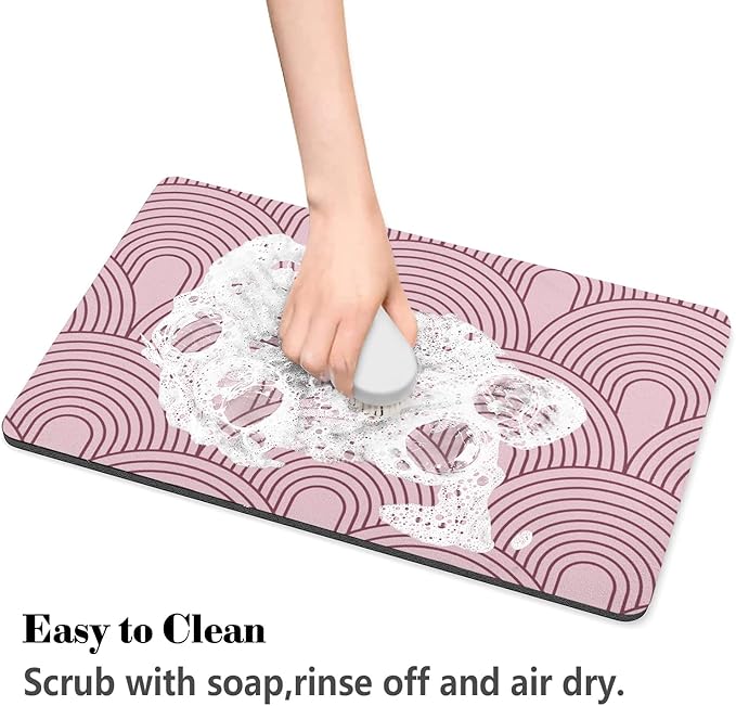 Dog Food Mats for Floors Absorbent, Pet Cat Food Mat - Quick Dry Dog Mat for Food and Water Boho Pet Supplies