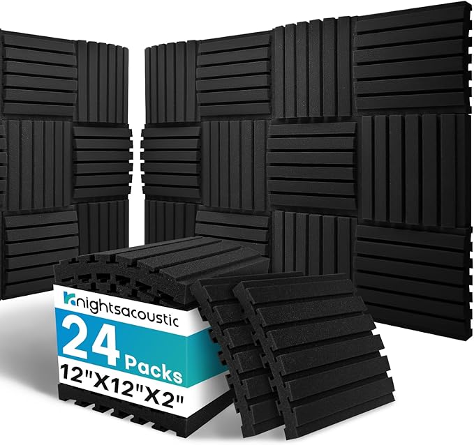24Packs Curved Sound Proof Foam Panels