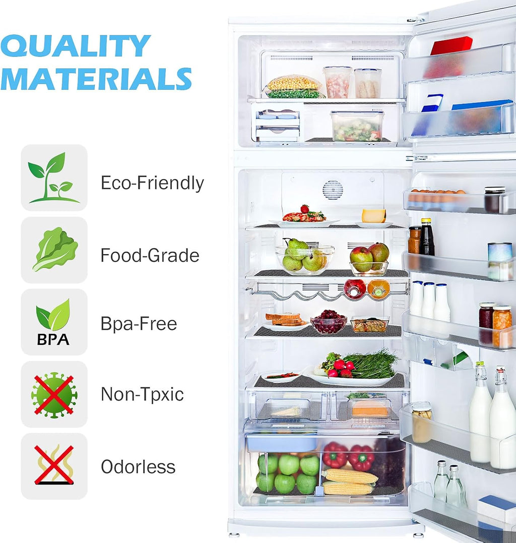 Drawer Liners, Waterproof Shelf Liner, Anti-Slip Non-Adhesive BPA Free Kitchen Cupboard Cabinet Liner Refridge Fridge Mats Sink Protector Strong Durable for Home (Black/11.8in x 20Ft)