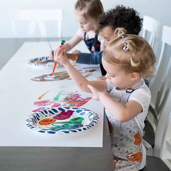 Kids Aprons for Girls and Boys, Toddler Apron with Pocket for Painting, Cooking, Baking, Gardening and Crafts