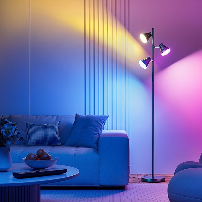 SIBRILLE RGB Floor Lamp, 36W LED Dimmable Standing Lamp