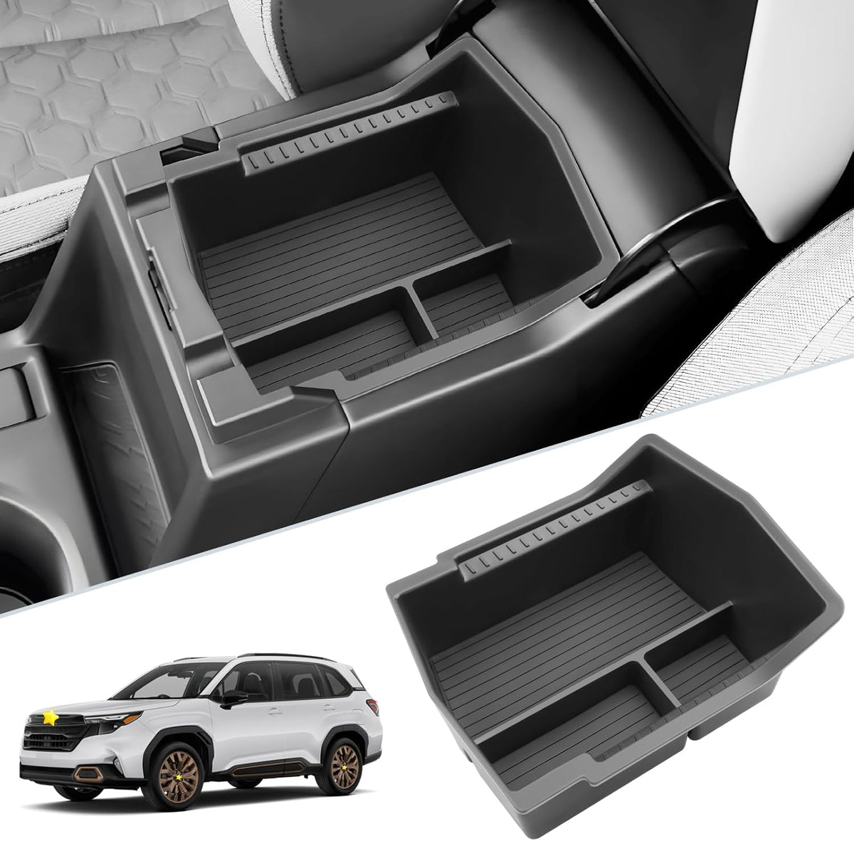 SKTU for 2025 2026 Subaru Forester Accessories Center Console Organizer for 2025 2026 Subaru Forester (Base/Premium/Sport/Limited/Touring) Console Tray 2025 2026 Forester Middle Console Organizer