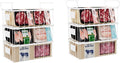 Freezer Organizer Bins With Tag, Stackable Freezer Baskets for Chest Freezer Sort Frozen Foods, Deep Freezer Organizer Bins with Handle Add Space Easy Reach, White Set of 6