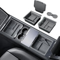 REEVAA 2026 Tesla New Model Y Juniper Accessories - Center Console Organizer [Maximized Space | OEM Fit & Noise-Free] 2-Layer Material, Fit for Model Y 2025-2026, 4PCS, Gray
