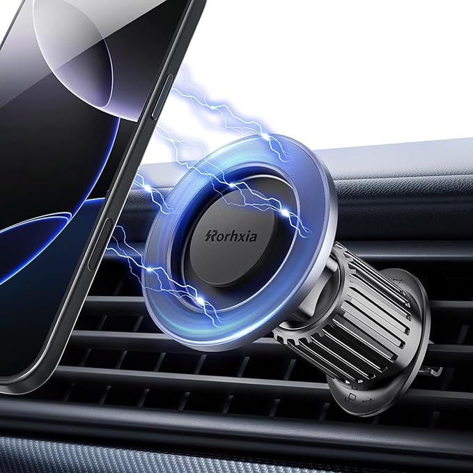 [Military-Grade] Magnetic Phone Holder for Car [Upgraded Strongest Magnet Power] Car Magnet Phone Mount, Air Vent Hands-Free Mag-Safe Cell Phone Holder Fit for iPhone 16 15 14 13 Pro Plus Max