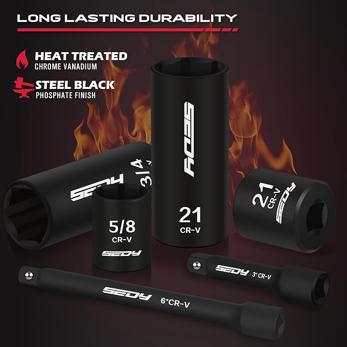 3/8" Drive Impact Socket Set