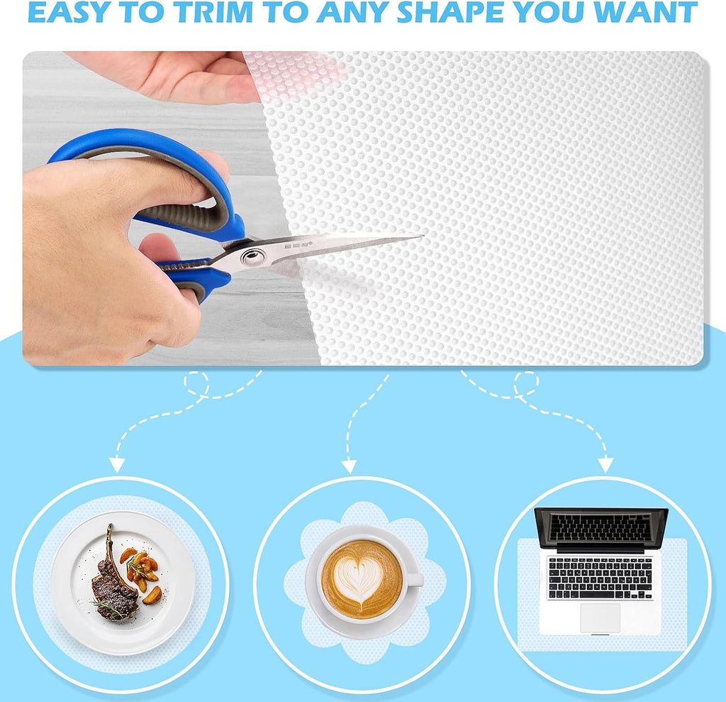 Drawer Liners, Waterproof Shelf Liner, Anti-Slip Non-Adhesive BPA Free Kitchen Cupboard Cabinet Liner Refridge Fridge Mats Sink Protector Strong Durable for Home (Clear/11.8in x 20Ft)