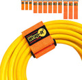 Super-Stretch Wrap-It Storage Straps - Assorted 12-Pack Orange - Elastic Hook and Loop Cinch Straps - Extension Cord Organizer, Hose and Cables Straps, Cord Wrap, Cord Keeper, Garage and RV Storage