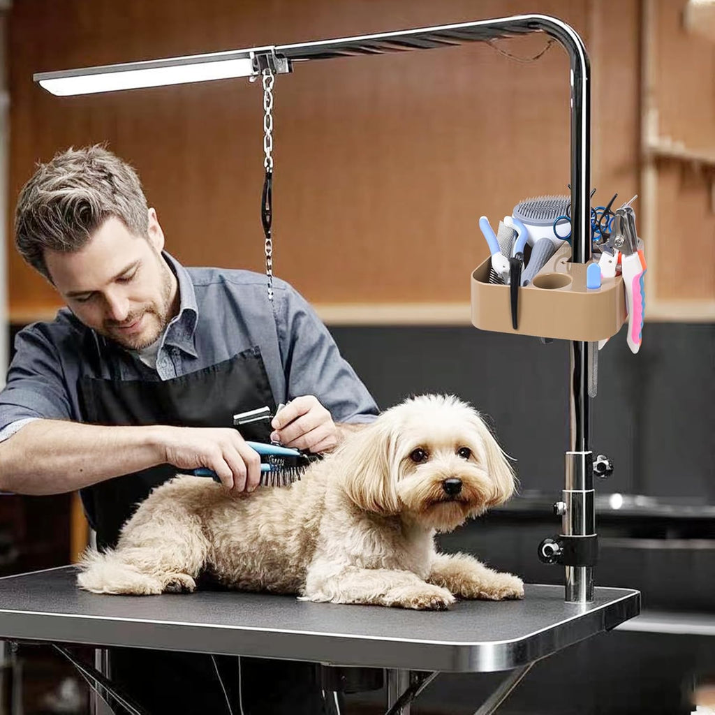 Adjustable Pet Grooming Storage Rack - Holds Grooming Scissors, Brushes And Tools For Space-Saving Storage Solutions For Groomers