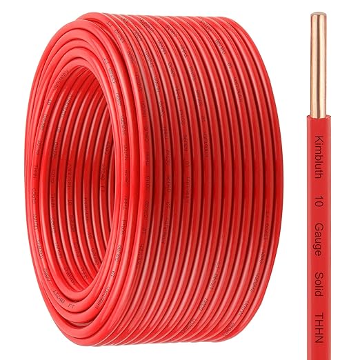 THHN Wire 10 Gauge 200 FT OFC Electrical Wire, 10 AWG Solid Copper Wire Rated