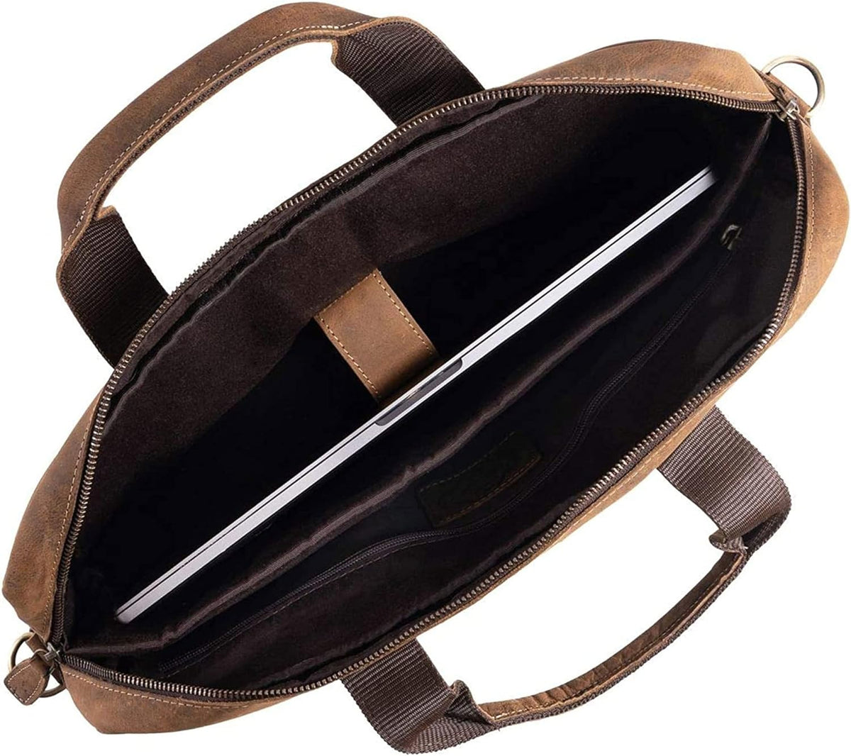 Leather briefcase 18 Inch Laptop Messenger Bags for Men and Women Best Office briefcase Satchel Bag
