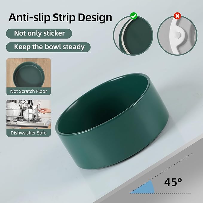Ceramic Raised Double Bowls Set