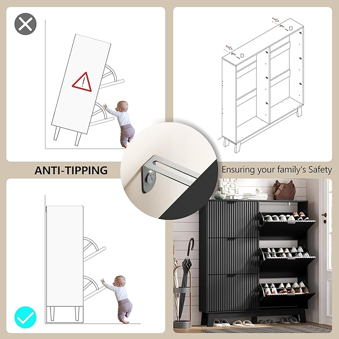 Shoe Cabinet Storage for Entryway