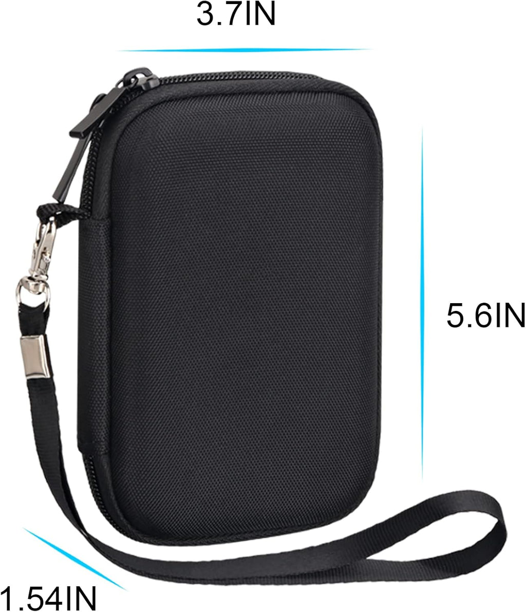 Lacdo Hard Carrying Case for Lexar ES3 Portable SSD External Solid State Drive 1TB 2TB 4TB SD Card Organizer Shockproof Hard EVA Protective Storage Travel Bag, Black