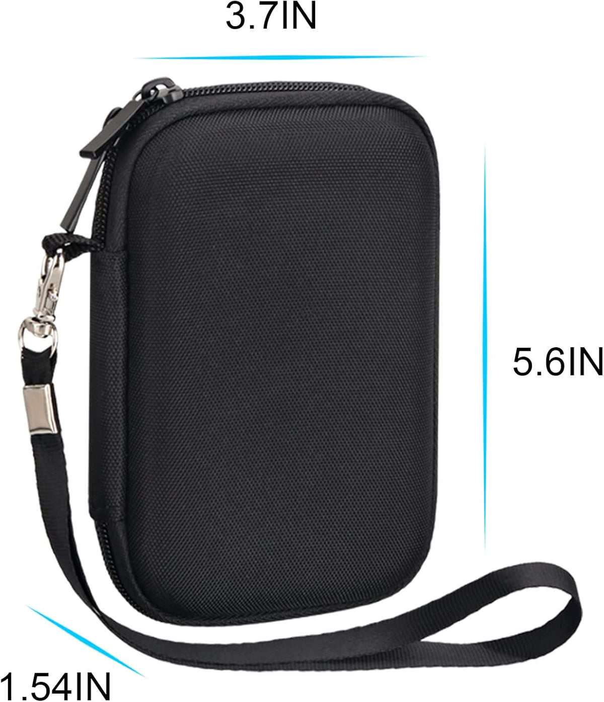 Lacdo Hard Carrying Case for Lexar ES3 Portable SSD External Solid State Drive 1TB 2TB 4TB SD Card Organizer Shockproof Hard EVA Protective Storage Travel Bag, Black
