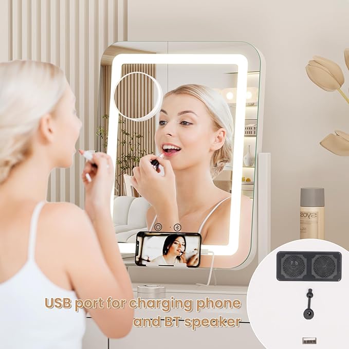 Dripex 3-in-1 Lighted Vanity Mirror