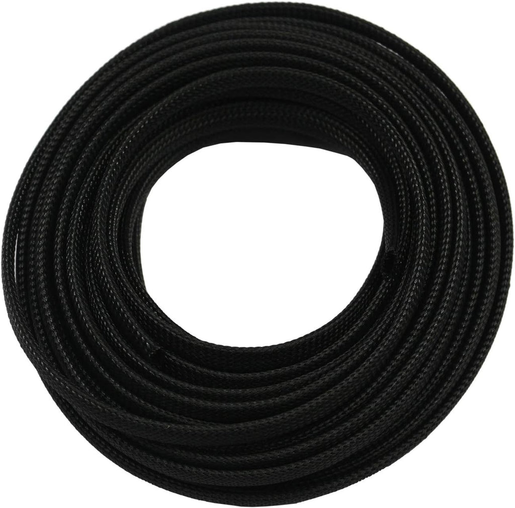 30ft PET Expandable Sleeving Wire Cable Sleeve (2/5", Black)