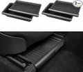 2PCS Under Seat Storage Box for Tesla Model Y 2024, TPE Storage Tray Box with Lid for Model Y 2020-2025 (2025-2026 New Model Y Juniper Can only be installed on rear of front seats (under)