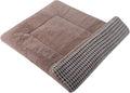 Vetasac Reversible Dog Bed Mat with Plush and Corn Velvet,Soft Warm Pet Cushion, Dual Purpose Washable Sleeping Mattress Bed for Small Medium Large Dog and Cat XB004 (36"x23", Khaki)