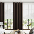 96 Inch Long Dark Brown Living Room Curtains