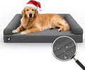 Sytopia 42in Chew Proof Dog Beds for Large Sized Dogs, Waterproof Egg Crate Foam XL Orthopedic Pet Bed with Removable Washable Cover, Non-Slip Bottom, Supports up to 100 lbs for Senior Pet, Dark Gray