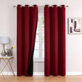 ChrisDowa 100% Blackout Curtains 72 inch Long