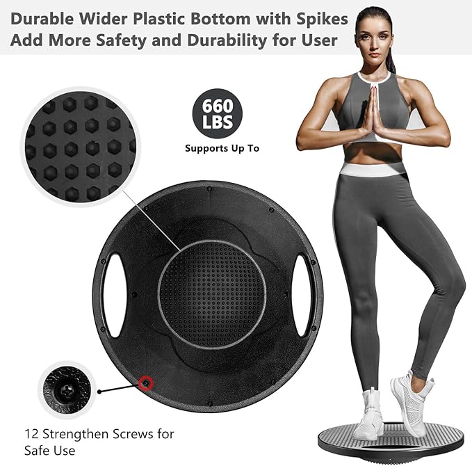 EVERYMILE Wobble Balance Board, Exercise Balance Stability Trainer Portable