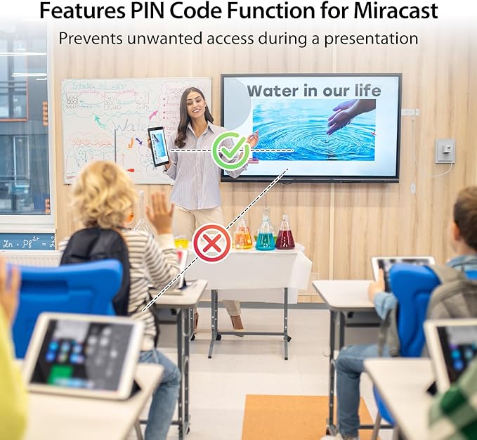 j5create ScreenCast 4K Wireless Adapter Screen Cast from Mobile Phone, or