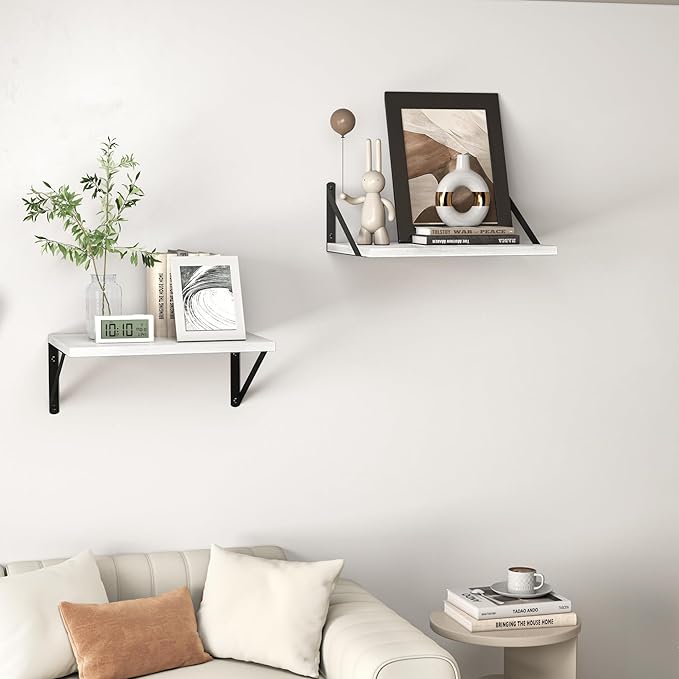 Heimlove White Deep Floating Shelves