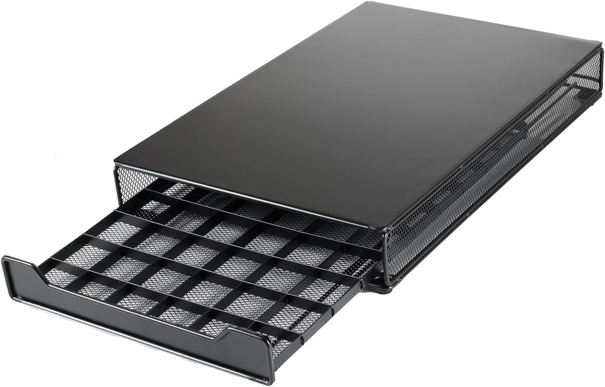 Capsule Drawer Coffee Pod Storage Compatible for Nespresso Support Metal Holder 60 Pcs