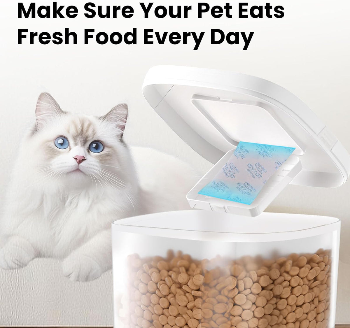 Pet Food Desiccant Bag, Replaced Desiccant for Automatic Cat dog Feeders, Keep Cat Food Dog Dry and Fresh- 12 Packs